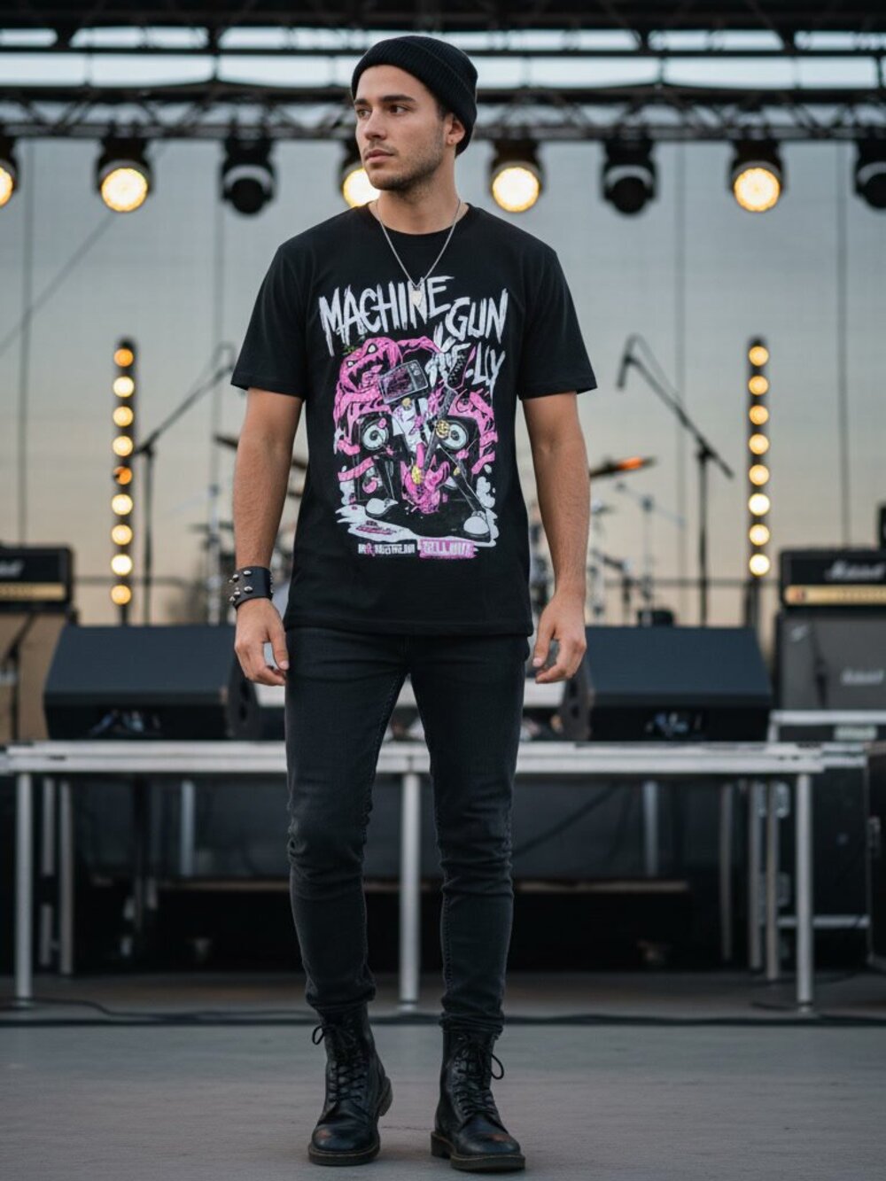 Machine Gun Kelly Mainstream Sellout Tour T-Shirt Black 2022 MGK